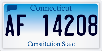 CT license plate AF14208