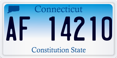 CT license plate AF14210