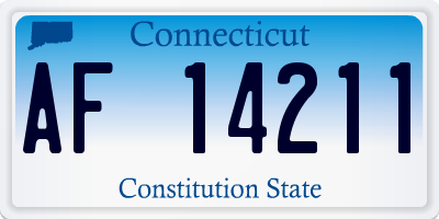 CT license plate AF14211