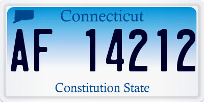 CT license plate AF14212