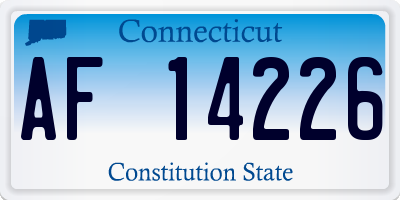 CT license plate AF14226