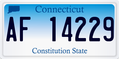 CT license plate AF14229