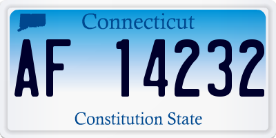 CT license plate AF14232