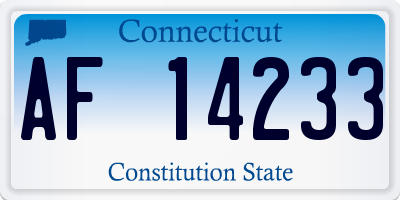 CT license plate AF14233