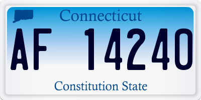 CT license plate AF14240