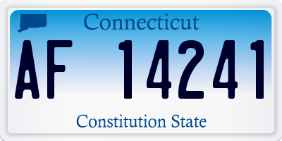 CT license plate AF14241