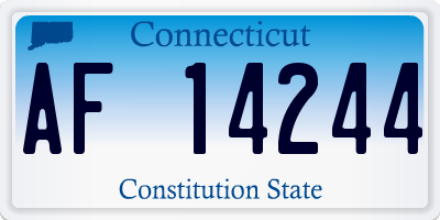 CT license plate AF14244