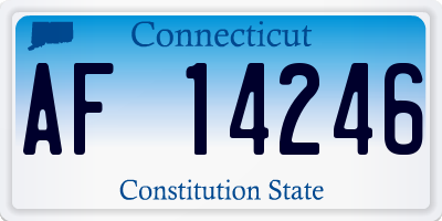 CT license plate AF14246