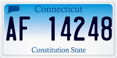CT license plate AF14248