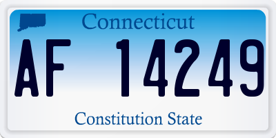 CT license plate AF14249