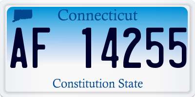 CT license plate AF14255