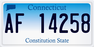 CT license plate AF14258