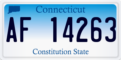 CT license plate AF14263