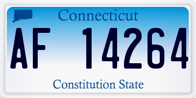 CT license plate AF14264
