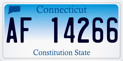 CT license plate AF14266
