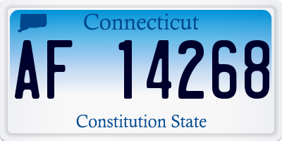 CT license plate AF14268