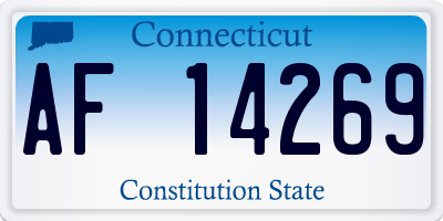 CT license plate AF14269