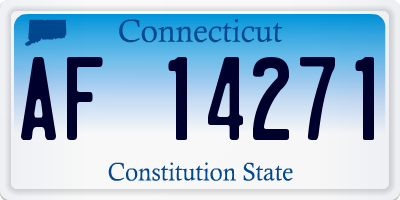 CT license plate AF14271