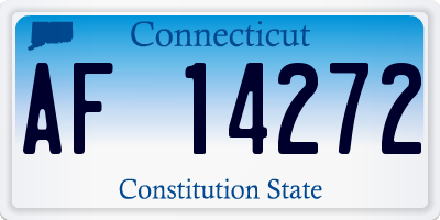 CT license plate AF14272