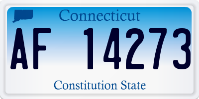 CT license plate AF14273