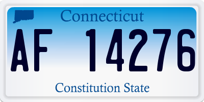 CT license plate AF14276