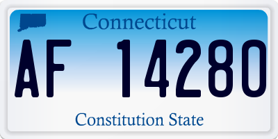 CT license plate AF14280