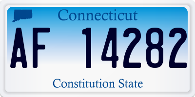 CT license plate AF14282