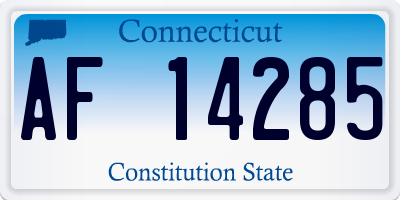CT license plate AF14285