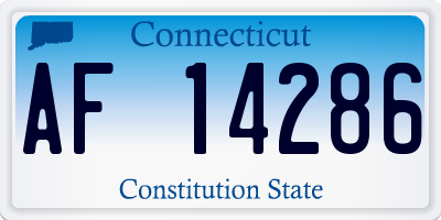 CT license plate AF14286