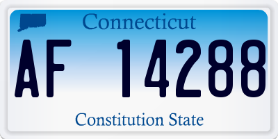 CT license plate AF14288