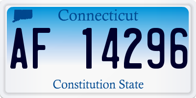 CT license plate AF14296