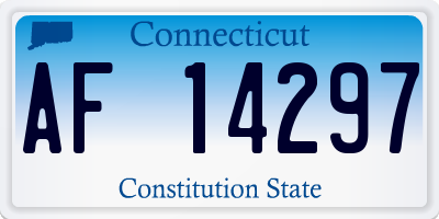CT license plate AF14297
