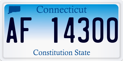 CT license plate AF14300