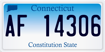 CT license plate AF14306