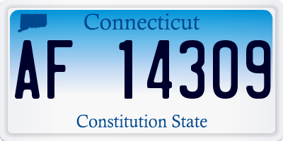 CT license plate AF14309