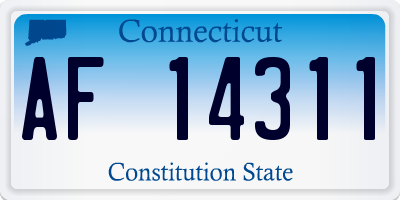 CT license plate AF14311