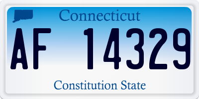 CT license plate AF14329