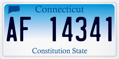 CT license plate AF14341