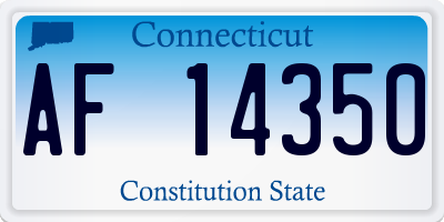 CT license plate AF14350
