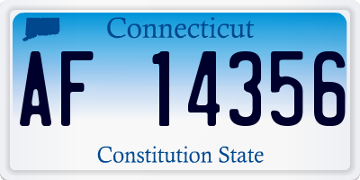 CT license plate AF14356