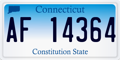 CT license plate AF14364
