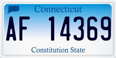 CT license plate AF14369