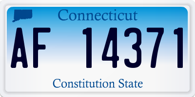 CT license plate AF14371