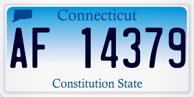 CT license plate AF14379