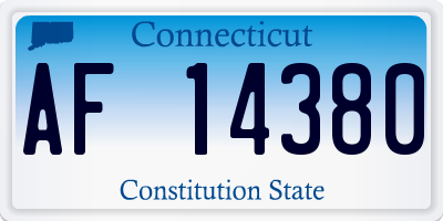CT license plate AF14380