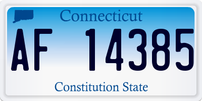 CT license plate AF14385