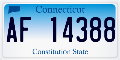 CT license plate AF14388