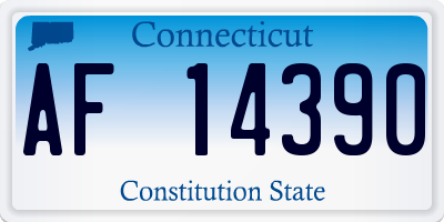 CT license plate AF14390