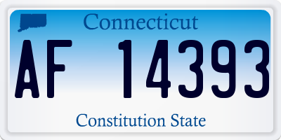 CT license plate AF14393