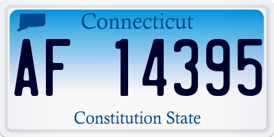 CT license plate AF14395